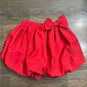 H&M Bubble Red Bow Skirt